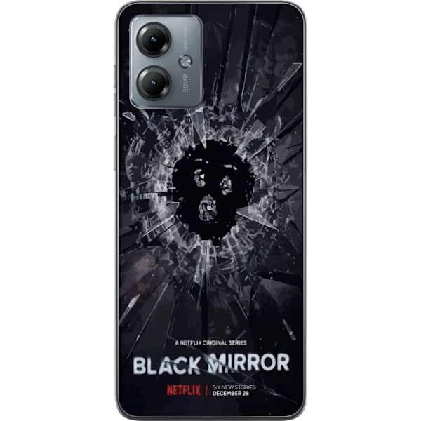 Motorola Moto G14 Genomskinligt Skal Black Mirror Sci-Fi Netfl