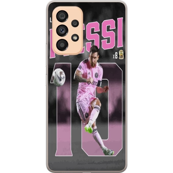 Samsung Galaxy A53 5G Genomskinligt Skal Lionel Messi - Rosa