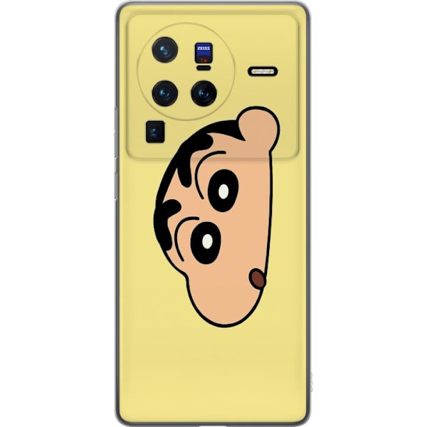 vivo X80 Pro Genomskinligt Skal Peeking Shinchan