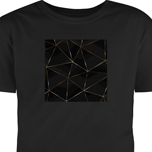 T-shirt för Vuxen | Klassisk Vuxen-T-shirt Lyxigt Mönster svart M