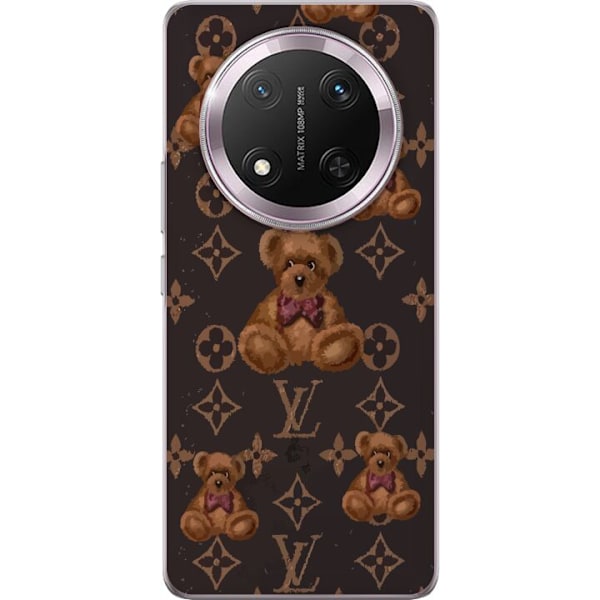 Honor Magic7 Lite Genomskinligt Skal Louis Vuitton Teddy Bear Mönster Lyx Mode Design Populärt Motiv Fashion Trend Lyxiga Accessoarer