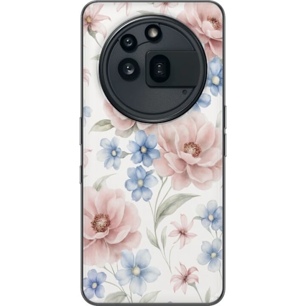 Nothing Phone (3a) Pro Gennemsigtig cover Romantiske blomster