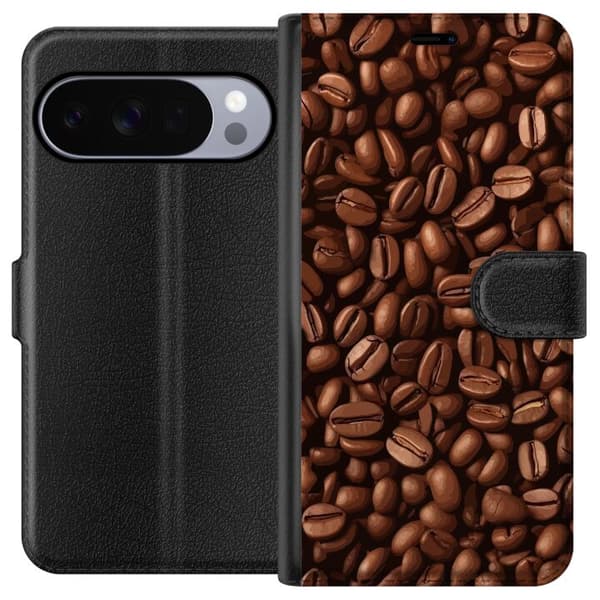 Kompatibelt Lommeboketui til Google Pixel 10 Pro Kaffebönor närbild brun