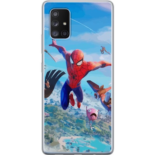 Samsung Galaxy A71 5G Gennemsigtig cover Fortnite Spiderman