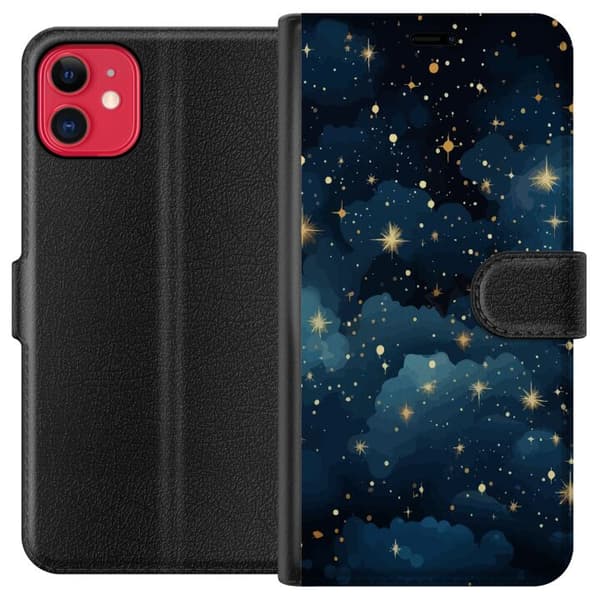 Kompatibel Tegnebogsetui til Apple iPhone 11 Stjerner på himlen