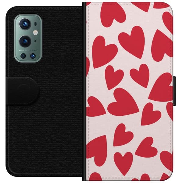 Kompatibel Tegnebogsetui til OnePlus 9 Pro Hjerter