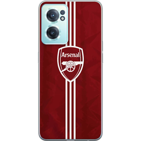 OnePlus Nord CE 2 5G Genomskinligt Skal Arsenal Emblem Fotboll Premier League Klubbmärke Röd Vit Ikoniskt Fans London Sport Motiv
