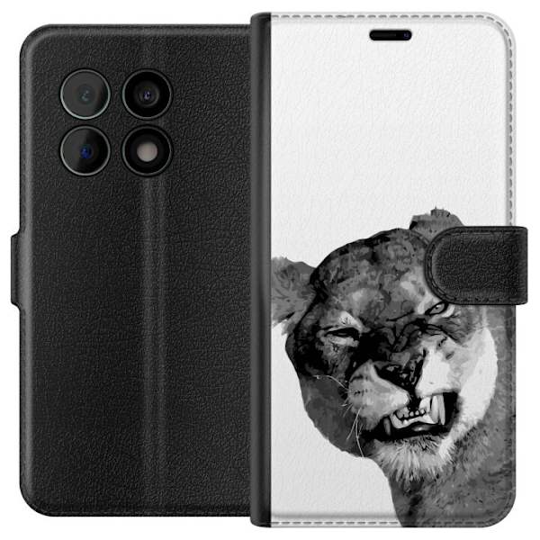 OnePlus 10 Pro Lompakkokotelo Leijona Taiteellinen Eläinaihe Afrikkalainen Tyyli Viidakon Tunnelma Graafinen Suunnittelu Kotikoristeet Eläintema