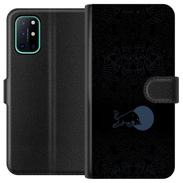 Kompatibel Tegnebogsetui til OnePlus 8T Mørk minimalistisk tyr foran fuldmåne sort