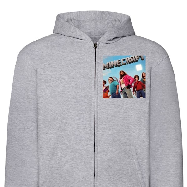 Zip-Hoodie | Hættetrøje med Lynlås til Voksne A Minecraft Movie grå XXL