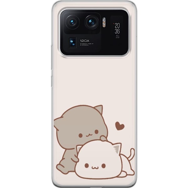 Xiaomi Mi 11 Ultra Läpinäkyvä kuori Kawaii Söpö Kissat