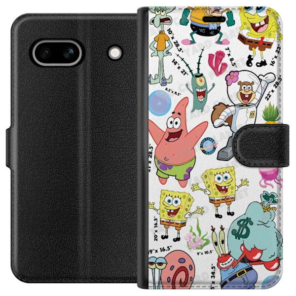 Google Pixel 7a Tegnebogsetui SpongeBob SquarePants