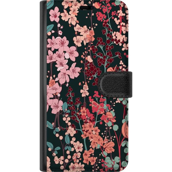 Kompatibel Tegnebogsetui til Apple iPhone 16 Blomster