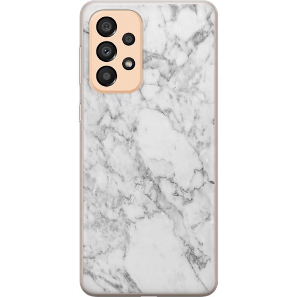 Samsung Galaxy A33 5G Cover / Mobilcover - Marmor Hvid