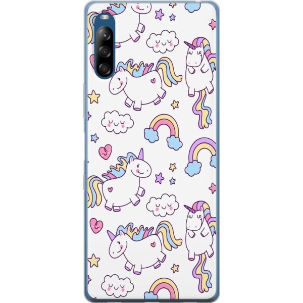 Sony Xperia L4 Gennemsigtig cover Unicorn Mønster