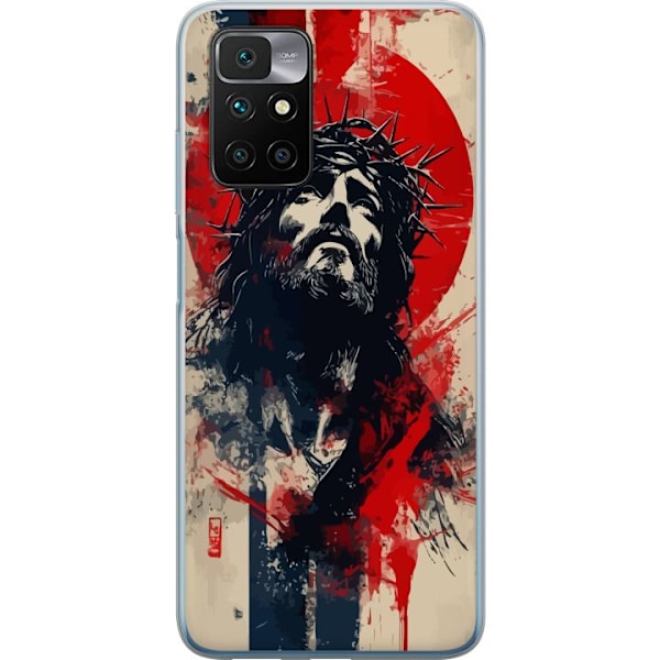 Xiaomi Redmi 10 Läpinäkyvä kuori Jeesus ristillä - kristillinen aihe vahvalla symboliikalla uskosta ja toivosta