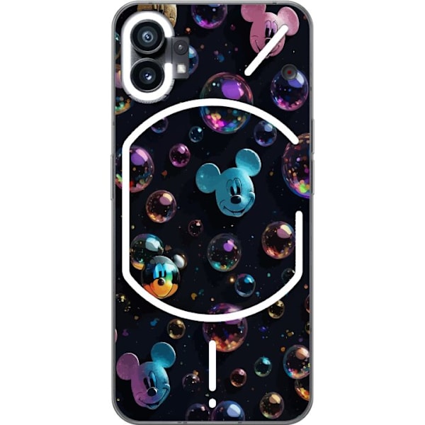 Nothing Phone (1) Läpinäkyvä kuori  Mikki Hiiri Disney Kuplat Suunnittelu Hauska Motiivi Suosittu Disney-hahmo Piirrossarja Lasten Klassikko