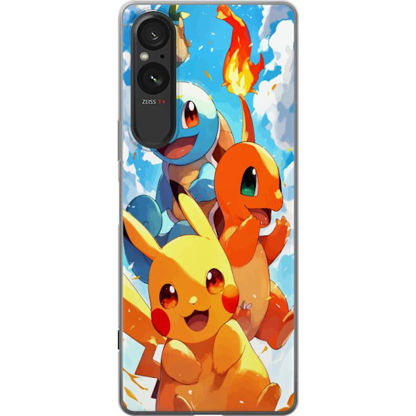 Sony Xperia 5 V Läpinäkyvä kuori Pocket Creatures - innoittanut Pokémonista mainitsematta nimeä