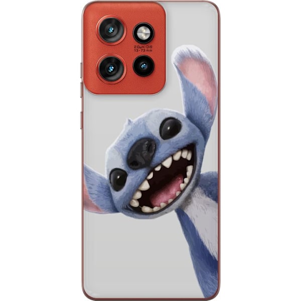 Motorola Edge 50 Neo Genomskinligt Skal Stitch i Fart – Kawaii Design för Fans & Barn