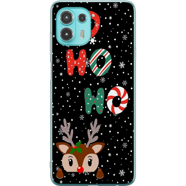 Motorola Edge 20 Lite Gennemsigtig cover HO HO HO