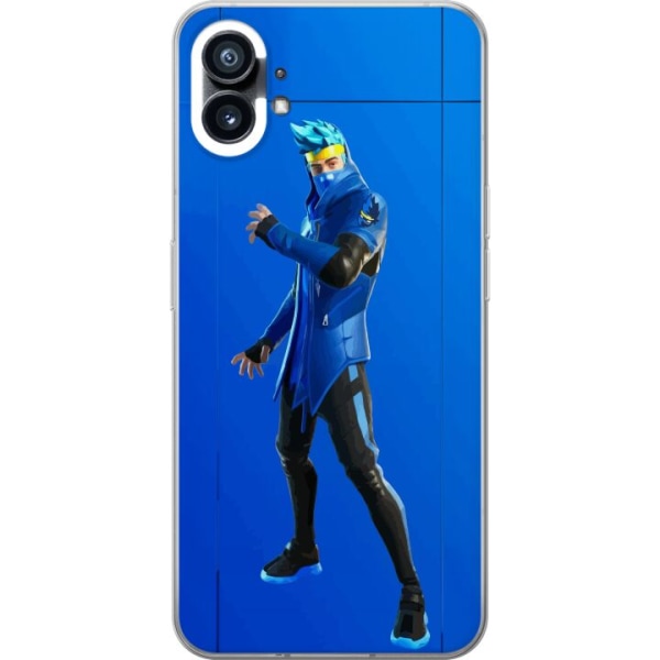 Nothing Phone (1) Gjennomsiktig deksel Fortnite - Ninja Blue