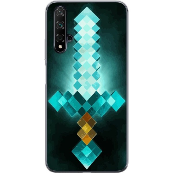 Huawei nova 5T Läpinäkyvä kuori Minecraft miekka