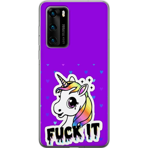 Huawei P40 Gjennomsiktig deksel Einhorn