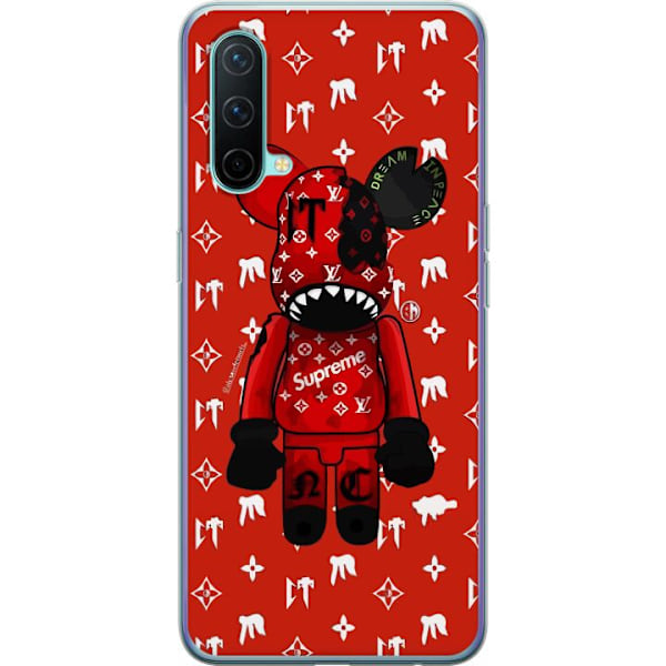 OnePlus Nord CE 5G Gennemsigtig cover KAWS LV Rød