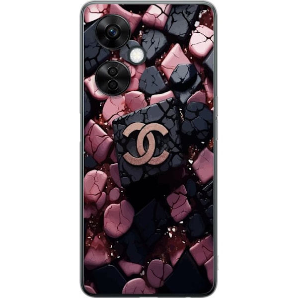 OnePlus Nord CE3 Genomskinligt Skal Chanel Black and Pink