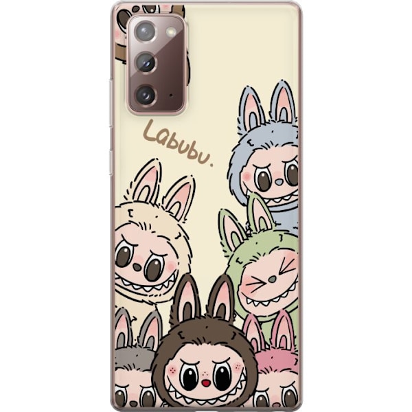 Samsung Galaxy Note20 Läpinäkyvä kuori Labubu Pastel Collection