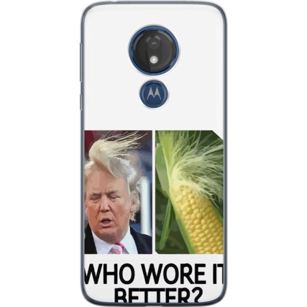 Motorola Moto G7 Power Gennemsigtig cover Trump