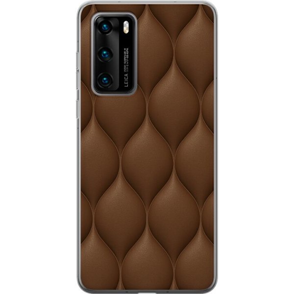 Huawei P40 Genomskinligt Skal Cocoa Scales