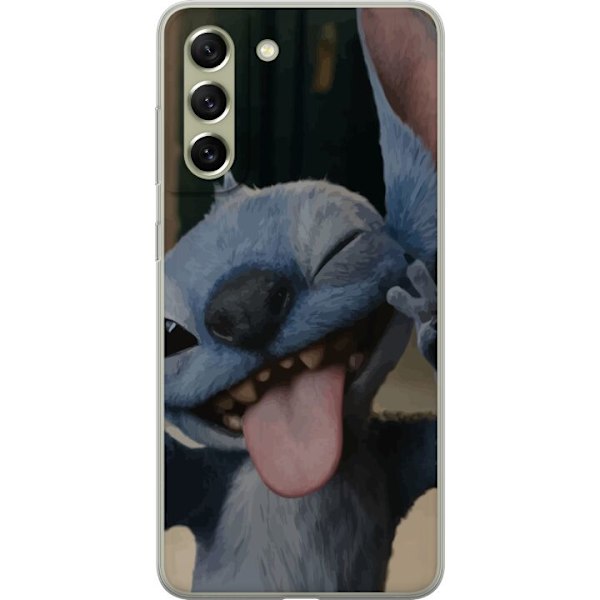 Samsung Galaxy S21 FE 5G Genomskinligt Skal Stitch Söt Alien – Blå Favorit från Yttre Rymden