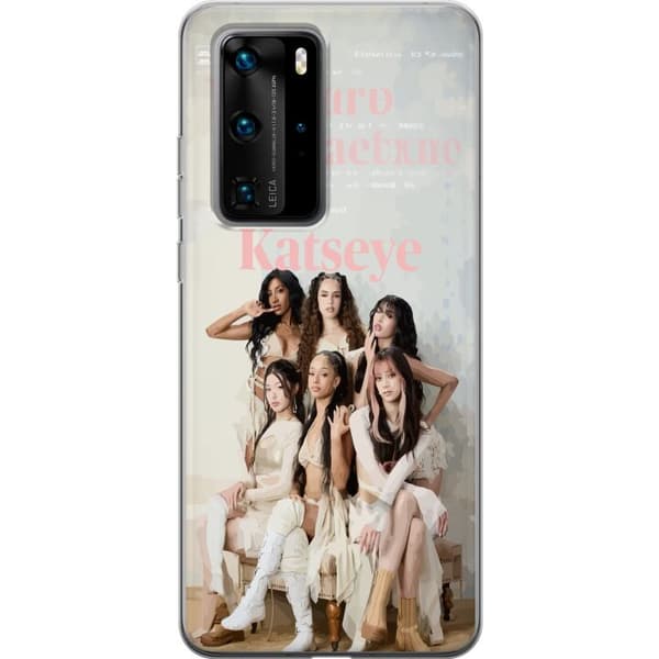 Kompatibelt Mobildeksel til Huawei P40 Pro KATSEYE elegant grupporträtt beige