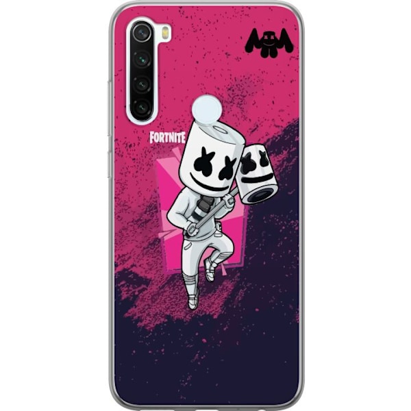 Xiaomi Redmi Note 8 Genomskinligt Skal Marshmello Fortnite Ski