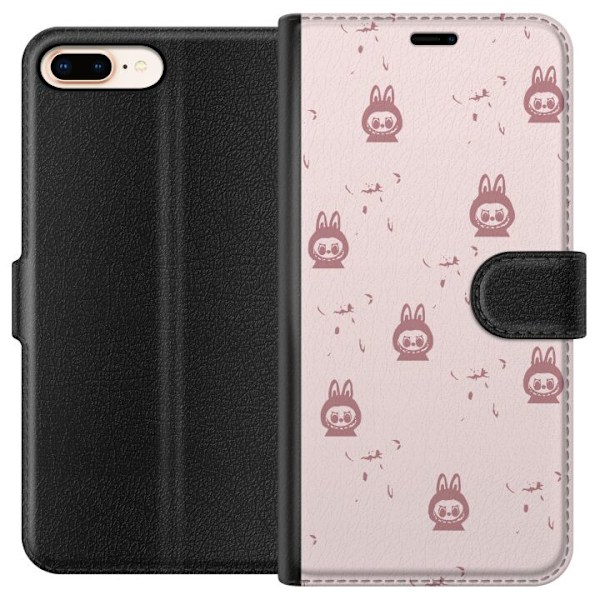 Apple iPhone 8 Plus Lompakkokotelo Labubu Neon Pop - Neonväri
