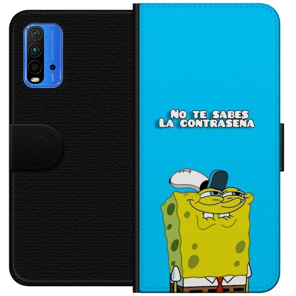 Xiaomi Redmi Note 9 4G Tegnebogsetui SvampeBob Firkant