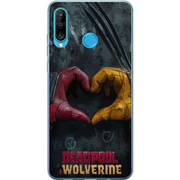 Huawei P30 lite Läpinäkyvä kuori Wolverine Deadpool