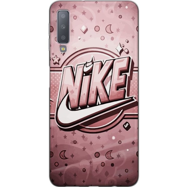 Samsung Galaxy A7 (2018) Genomskinligt Skal Nike Rosa