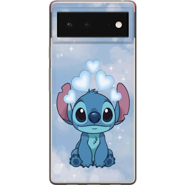 Google Pixel 6 Läpinäkyvä kuori Stitch Hyppäävä Ilo - Hauska Suunnittelu Lahjalle