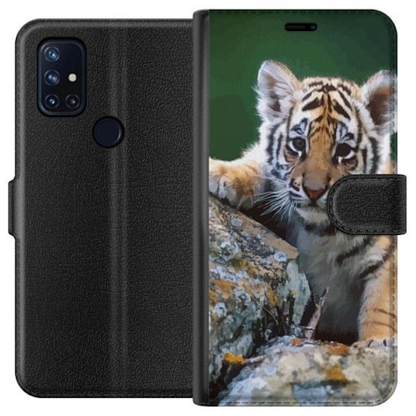 OnePlus Nord N10 5G Lommeboketui Tiger