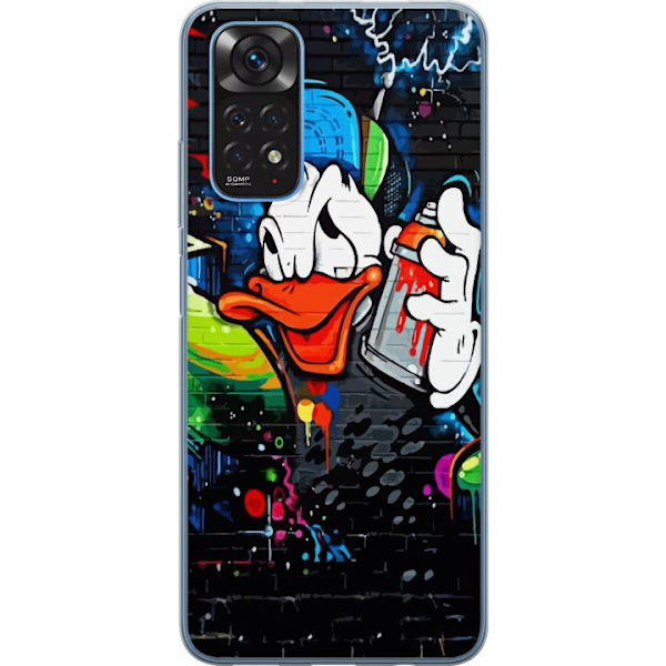 Xiaomi Redmi Note 11S Läpinäkyvä kuori Kalle Anka Graffiti Disney Design Hauska Lasten Motiivi Väri Graafinen Suosittu Sarja Ikoninen Disney-hahmo