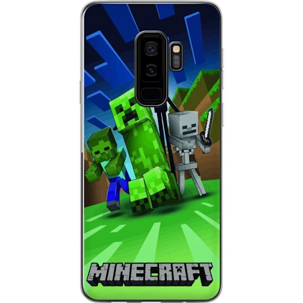 Samsung Galaxy S9+ Genomskinligt Skal Minecraft Creeper mobilskal i klassisk grön pixelstil