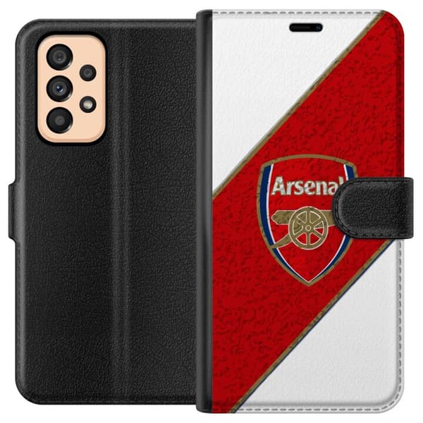 Kompatibelt Plånboksfodral till Samsung Galaxy A53 5G Red Cannon Emblem