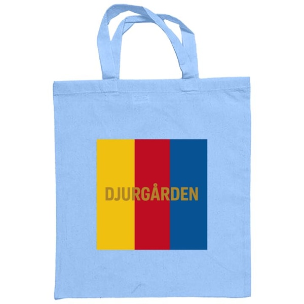 Mulepose | Holdbar Indkøbstaske i Stof Djurgården - fodbold Lyseblå one size
