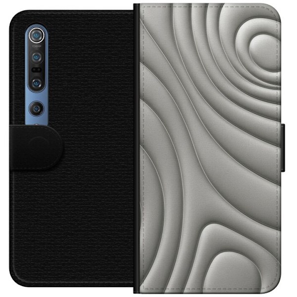 Xiaomi Mi 10 Pro 5G Lompakkokotelo Hopea-aallot
