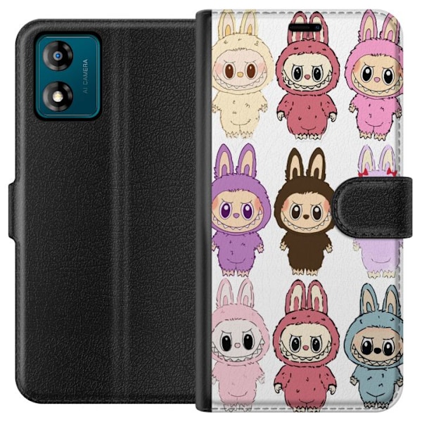 Motorola Moto E13 Plånboksfodral Labubu Pink Monster – Popk