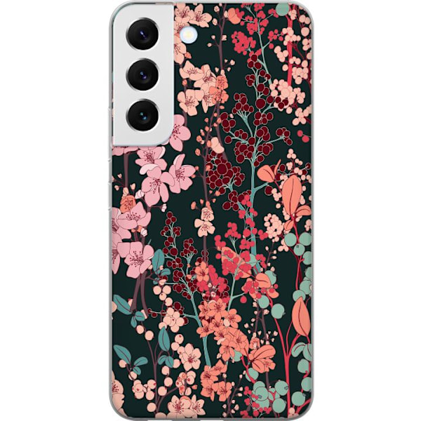 Samsung Galaxy S22 5G Läpinäkyvä kuori Kukat