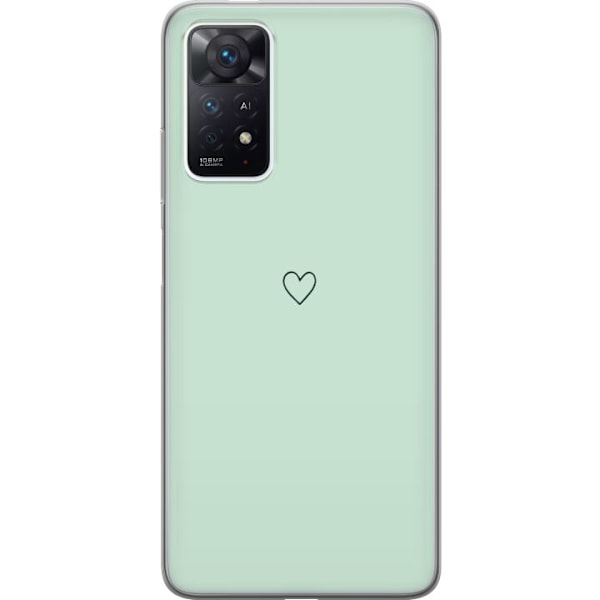 Xiaomi Redmi Note 11 Pro Gennemsigtig cover Enkelt Hjerte