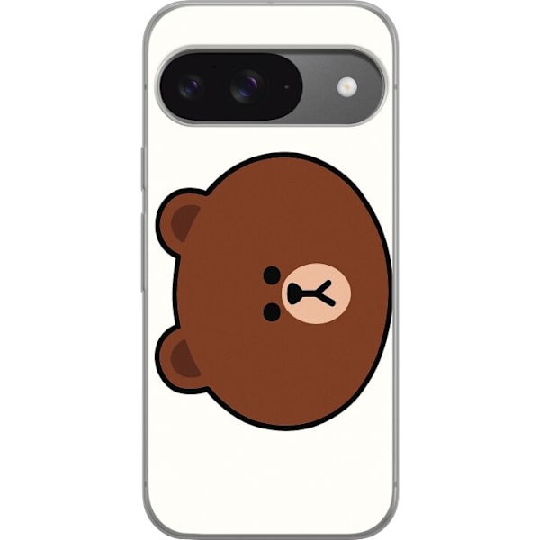 Google Pixel 9 Pro Läpinäkyvä kuori line friends brown